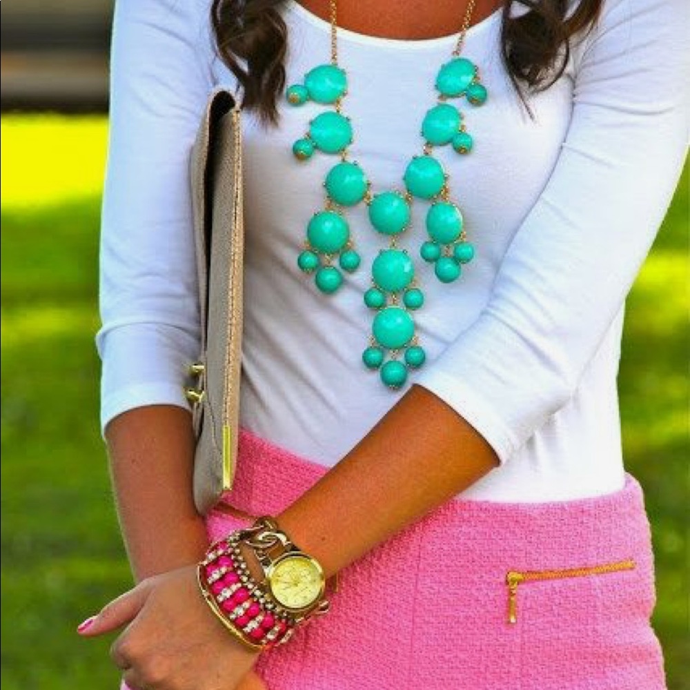Teal Bubble Necklace